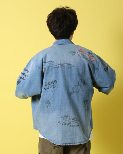 【YOIDORE】 ヴィンテージ栓抜き らくがきシャツ (816001)