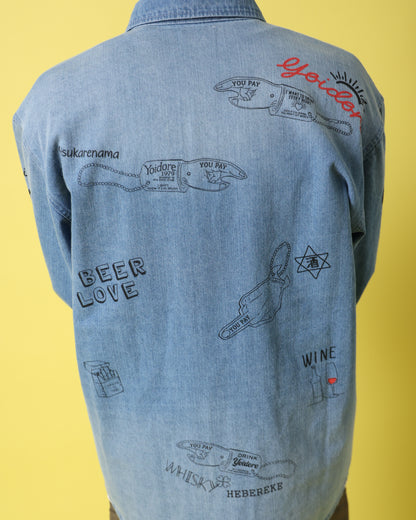 【YOIDORE】 ヴィンテージ栓抜き らくがきシャツ (816001)