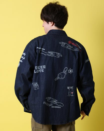 【YOIDORE】 ヴィンテージ栓抜き らくがきシャツ (816001)