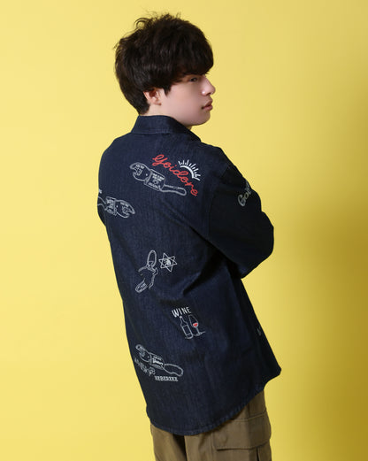 【YOIDORE】 ヴィンテージ栓抜き らくがきシャツ (816001)