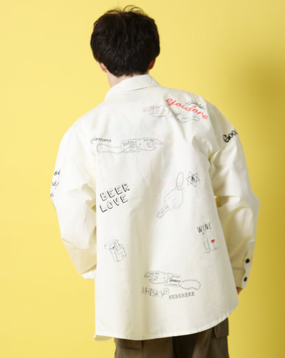 【YOIDORE】 ヴィンテージ栓抜き らくがきシャツ (816001)