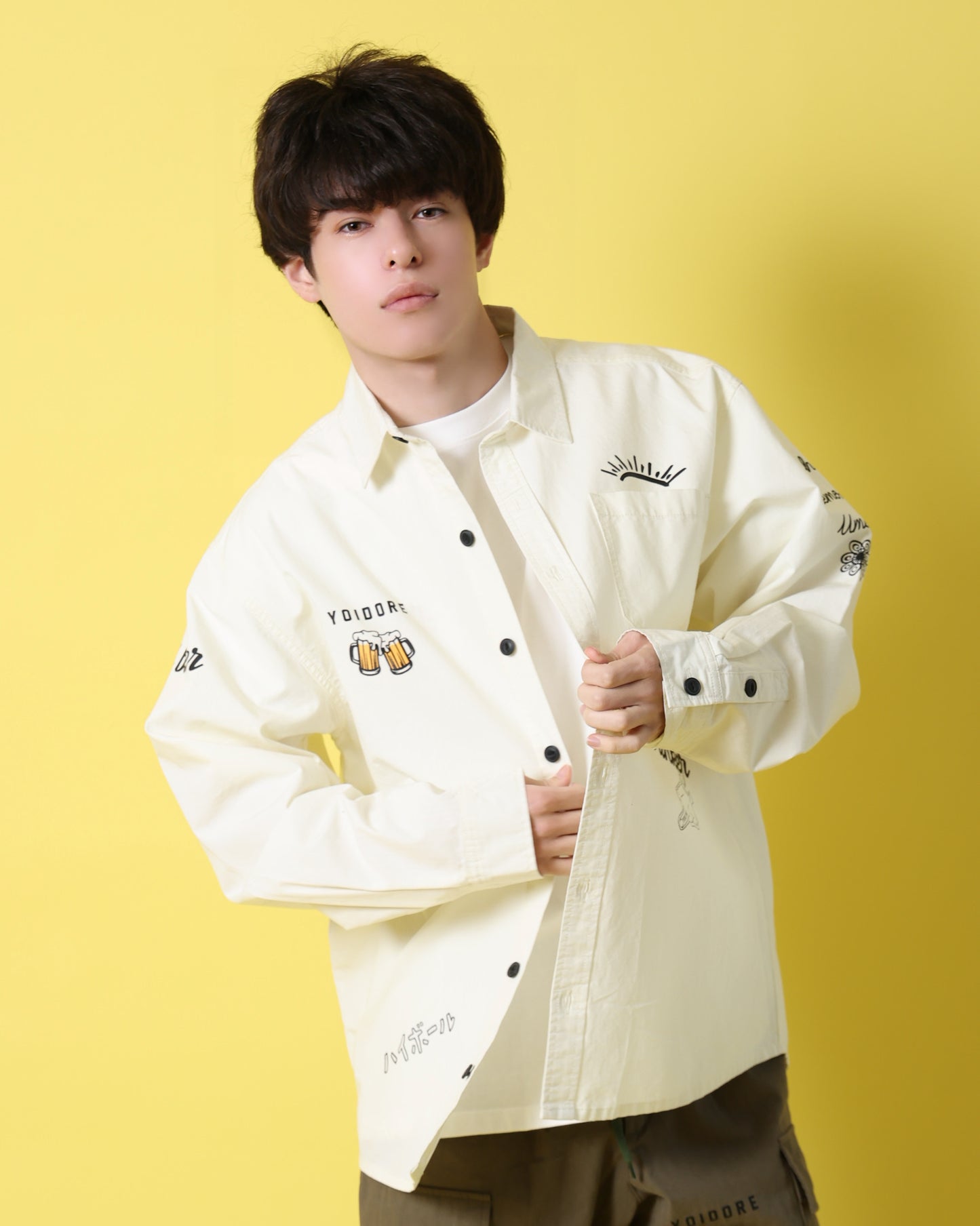 【YOIDORE】 ヴィンテージ栓抜き らくがきシャツ (816001)