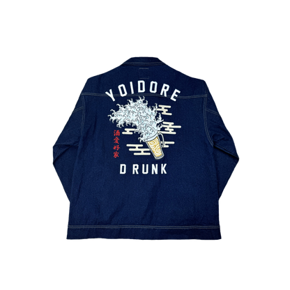 【YOIDORE】浮世絵ビール刺繍 デニムジャケット (815700)