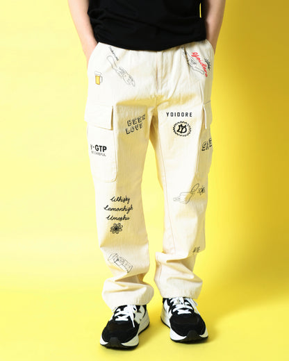 【YOIDORE】 ヴィンテージ栓抜き らくがき カーゴパンツ (816003)