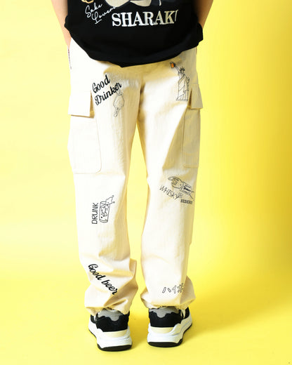 【YOIDORE】 ヴィンテージ栓抜き らくがき カーゴパンツ (816003)