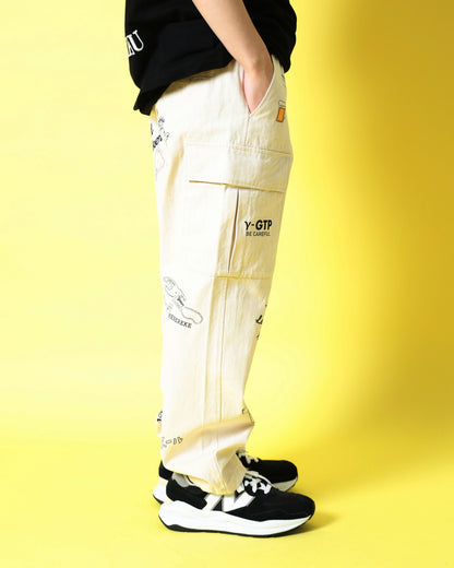 【YOIDORE】 ヴィンテージ栓抜き らくがき カーゴパンツ (816003)