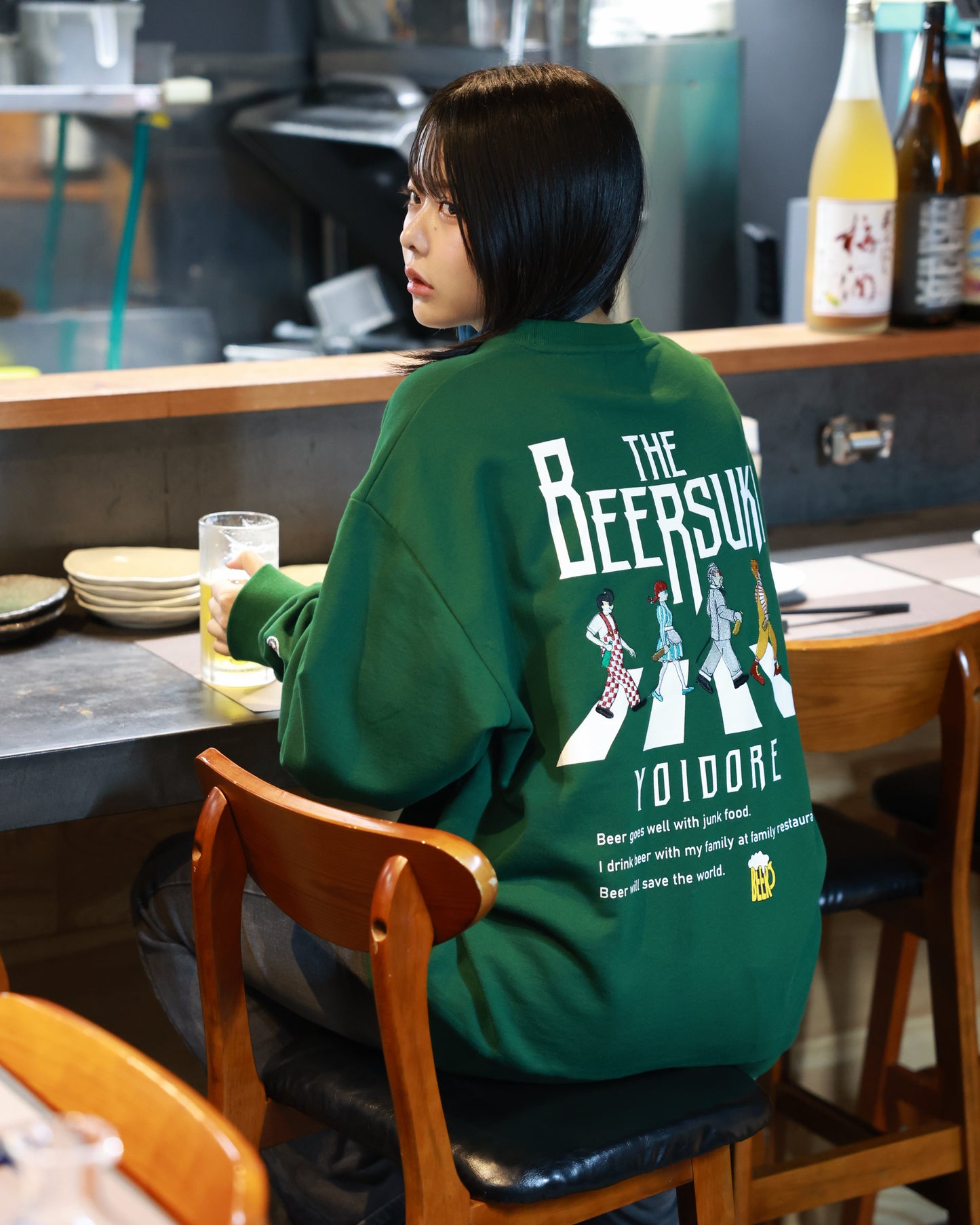 【YOIDORE】 BEER SUKI クルーネックスウェット (835208)