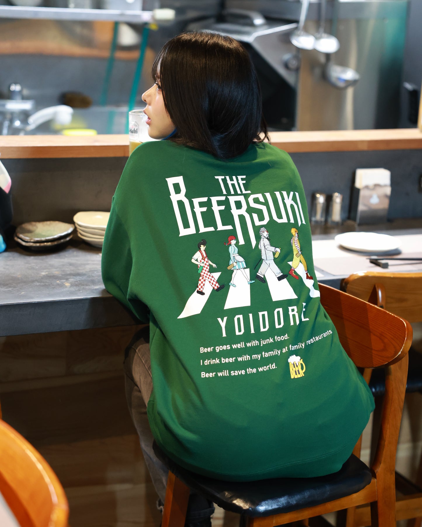 【YOIDORE】 BEER SUKI クルーネックスウェット (835208)