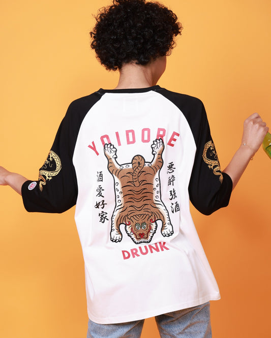 【YOIDORE】チベタン刺繍 ラグラン ７分袖 TEE (815508)