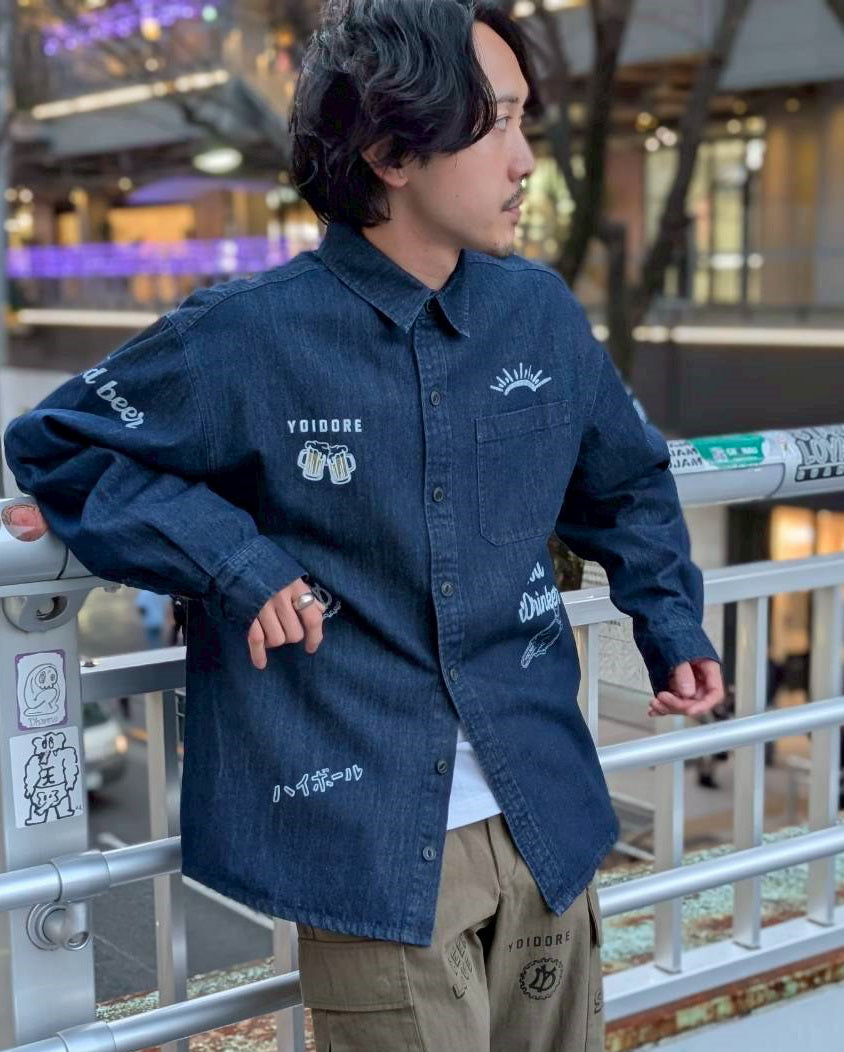 【YOIDORE】 ヴィンテージ栓抜き らくがきシャツ (816001)