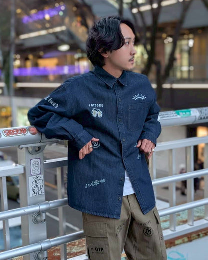 【YOIDORE】 ヴィンテージ栓抜き らくがきシャツ (816001)