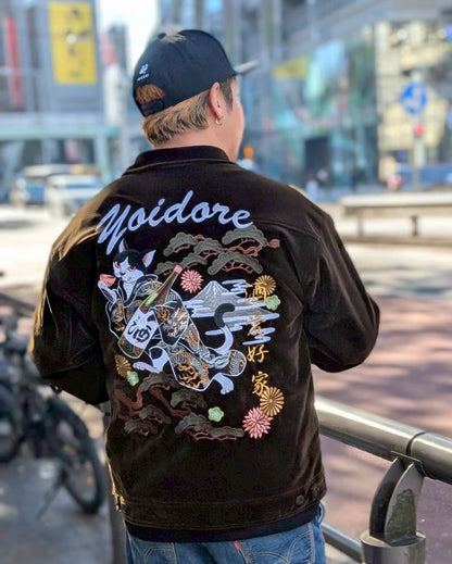 【YOIDORE】酔い猫 別珍リバーシブル ジャケット (845403)