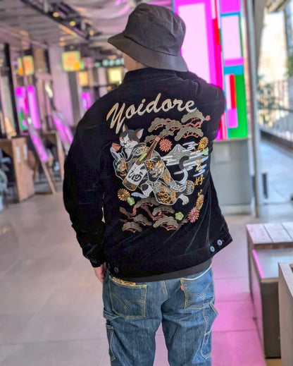 【YOIDORE】酔い猫 別珍リバーシブル ジャケット (845403)