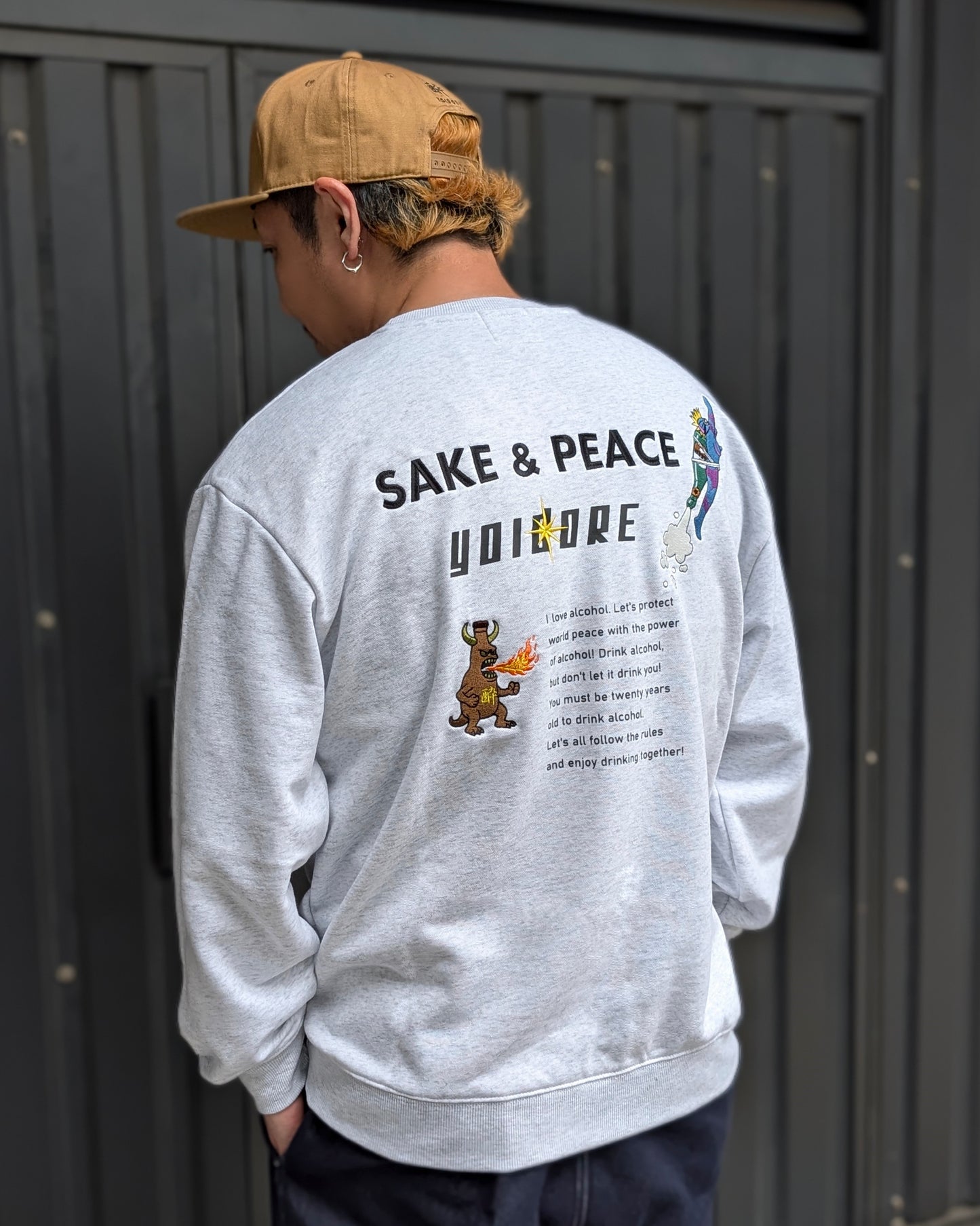 【YOIDORE】SAKE&PEACE クルーネックスウェット (816602)