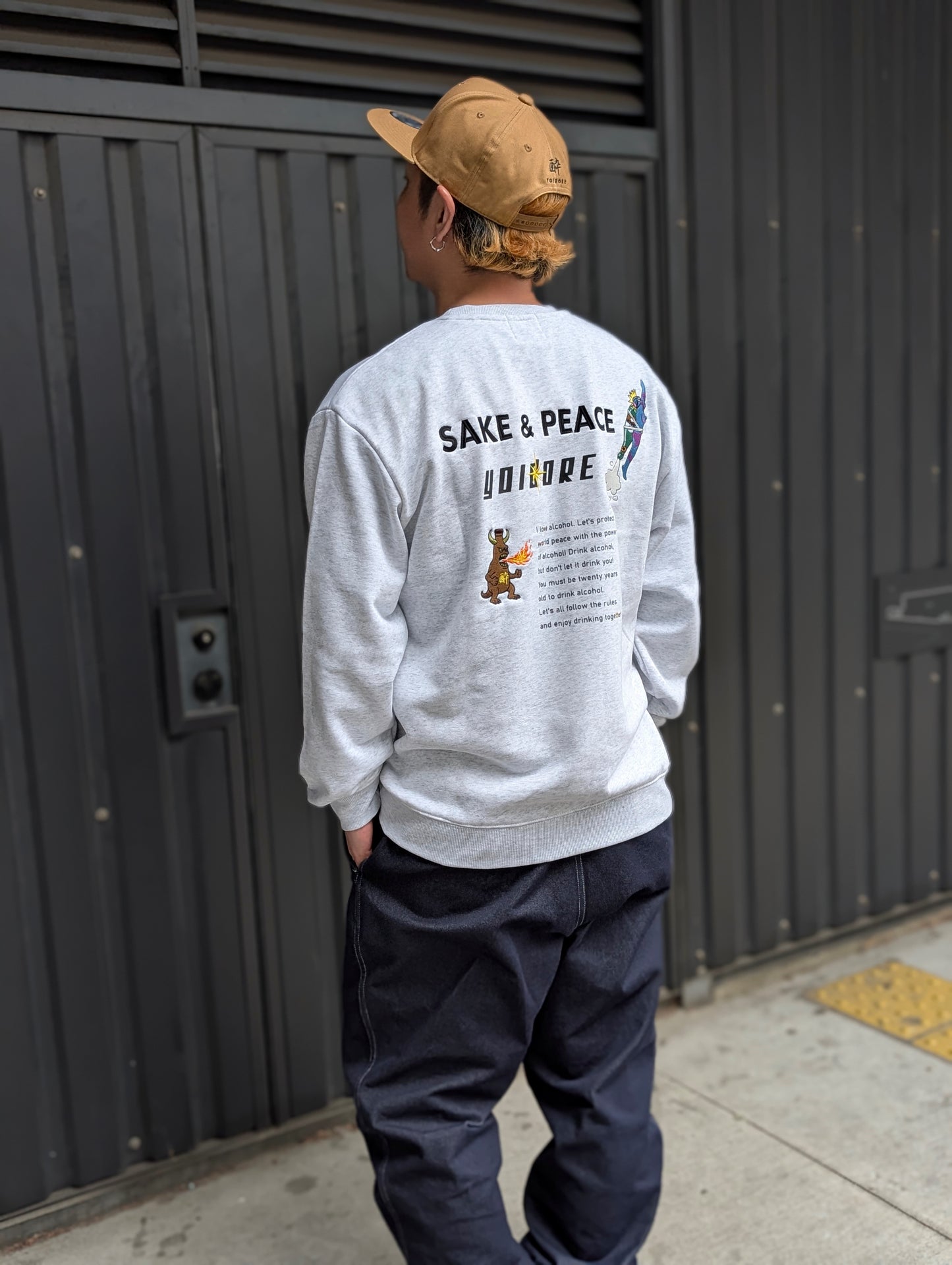 【YOIDORE】SAKE&PEACE クルーネックスウェット (816602)