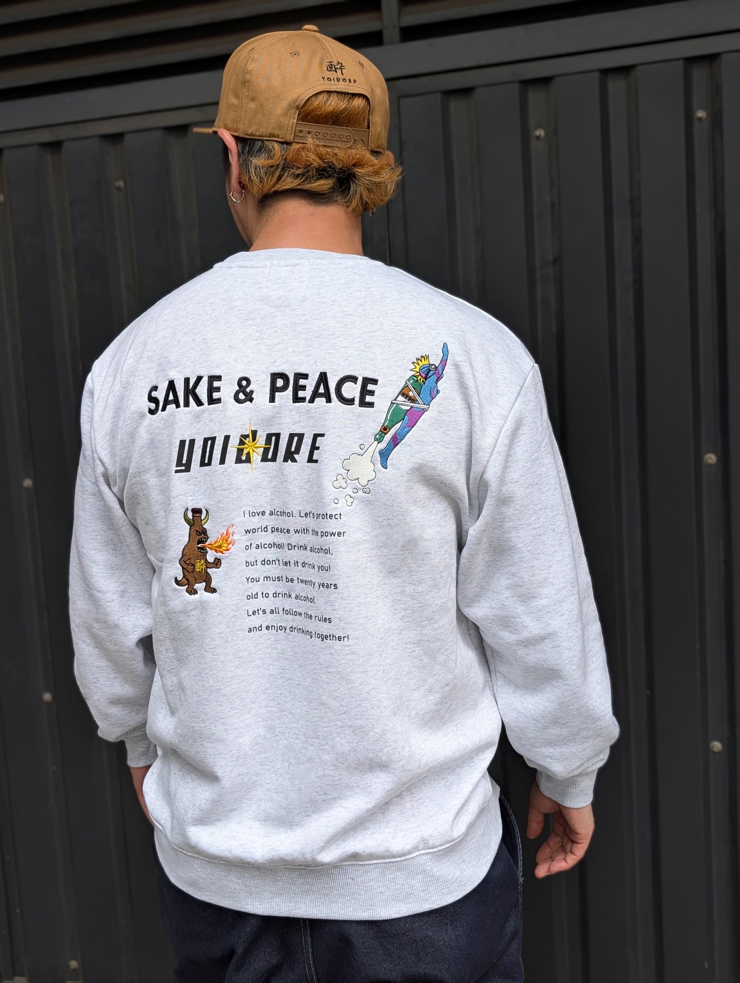 【YOIDORE】SAKE&PEACE クルーネックスウェット (816602)