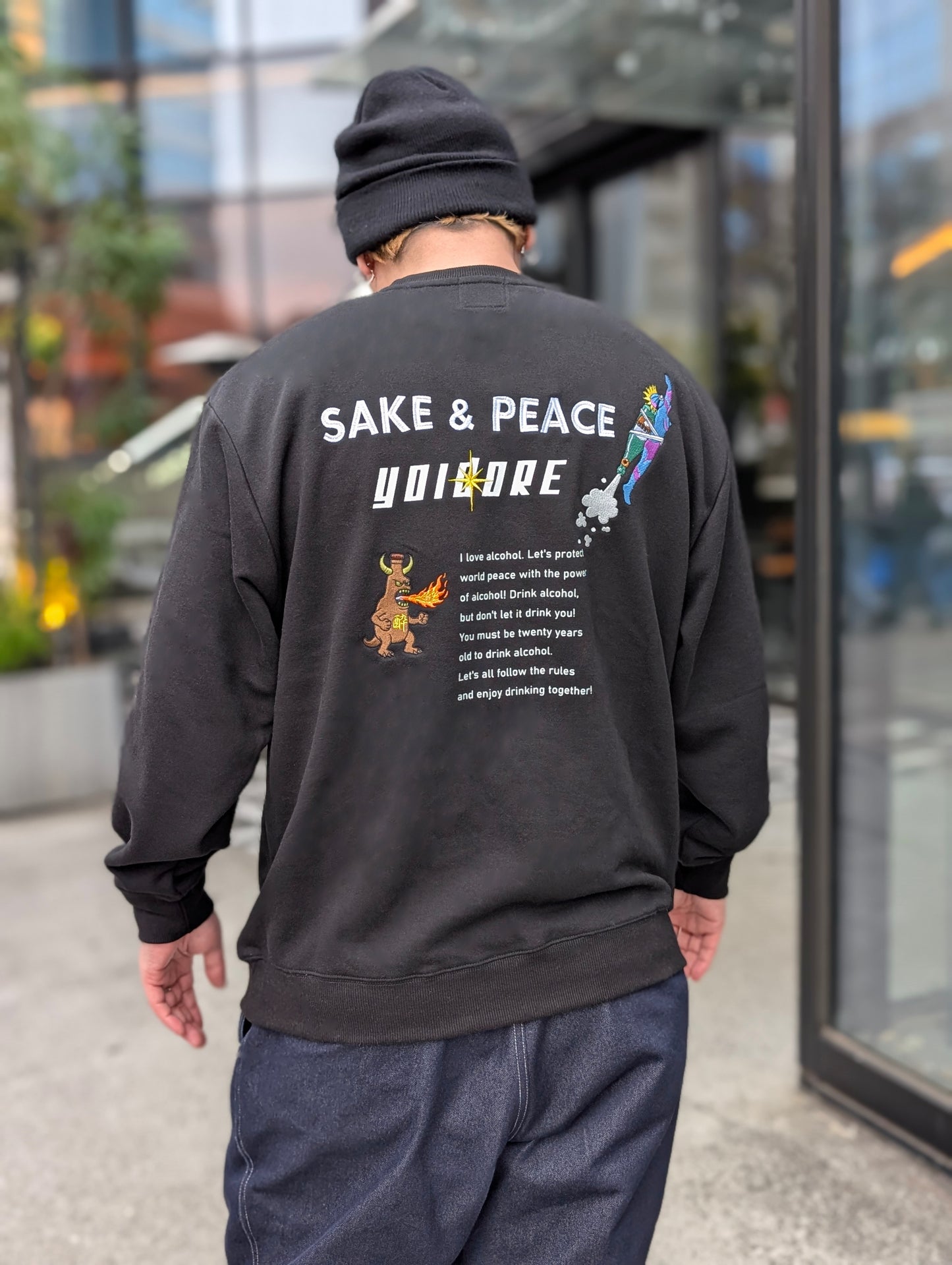 【YOIDORE】SAKE&PEACE クルーネックスウェット (816602)