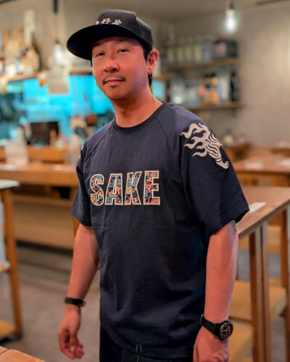 【YOIDORE大吟醸】酒虎小紋 ラグランスリーブTEE (826521)