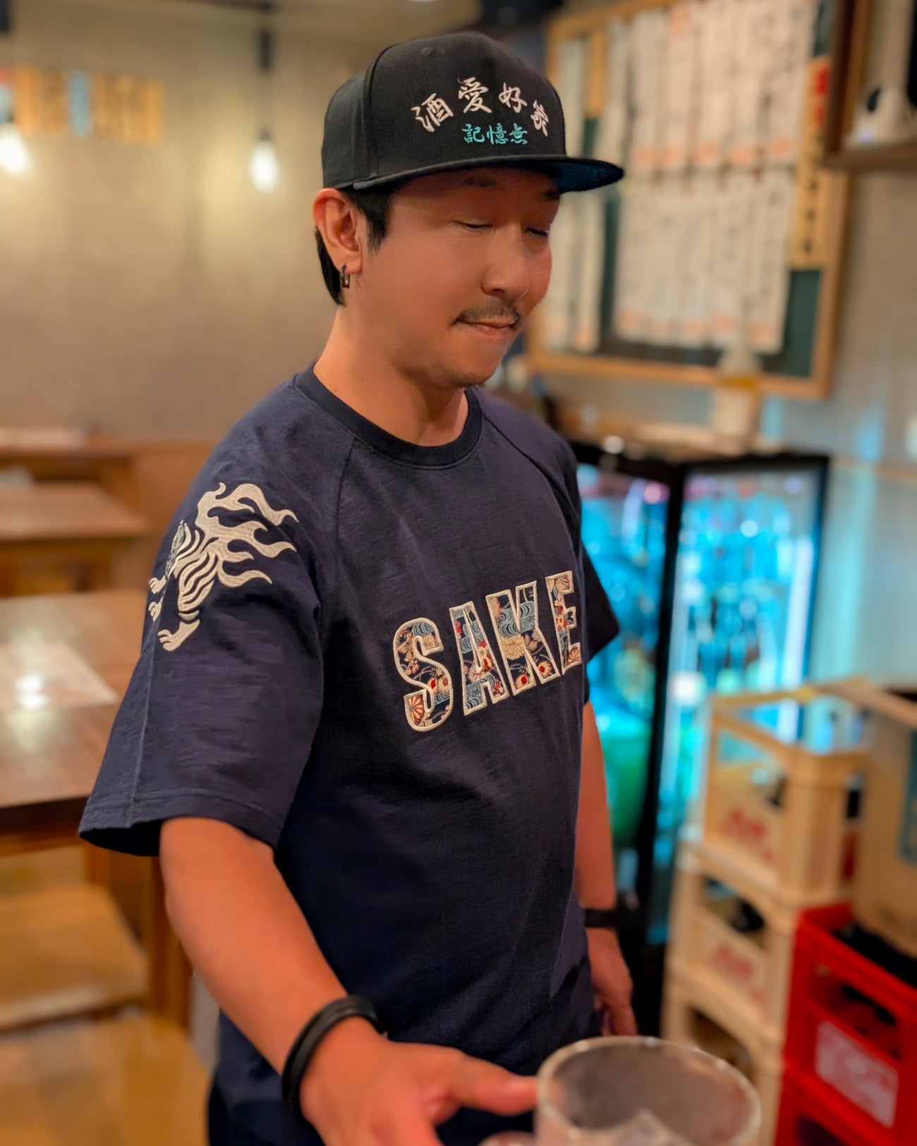 【YOIDORE大吟醸】酒虎小紋 ラグランスリーブTEE (826521)