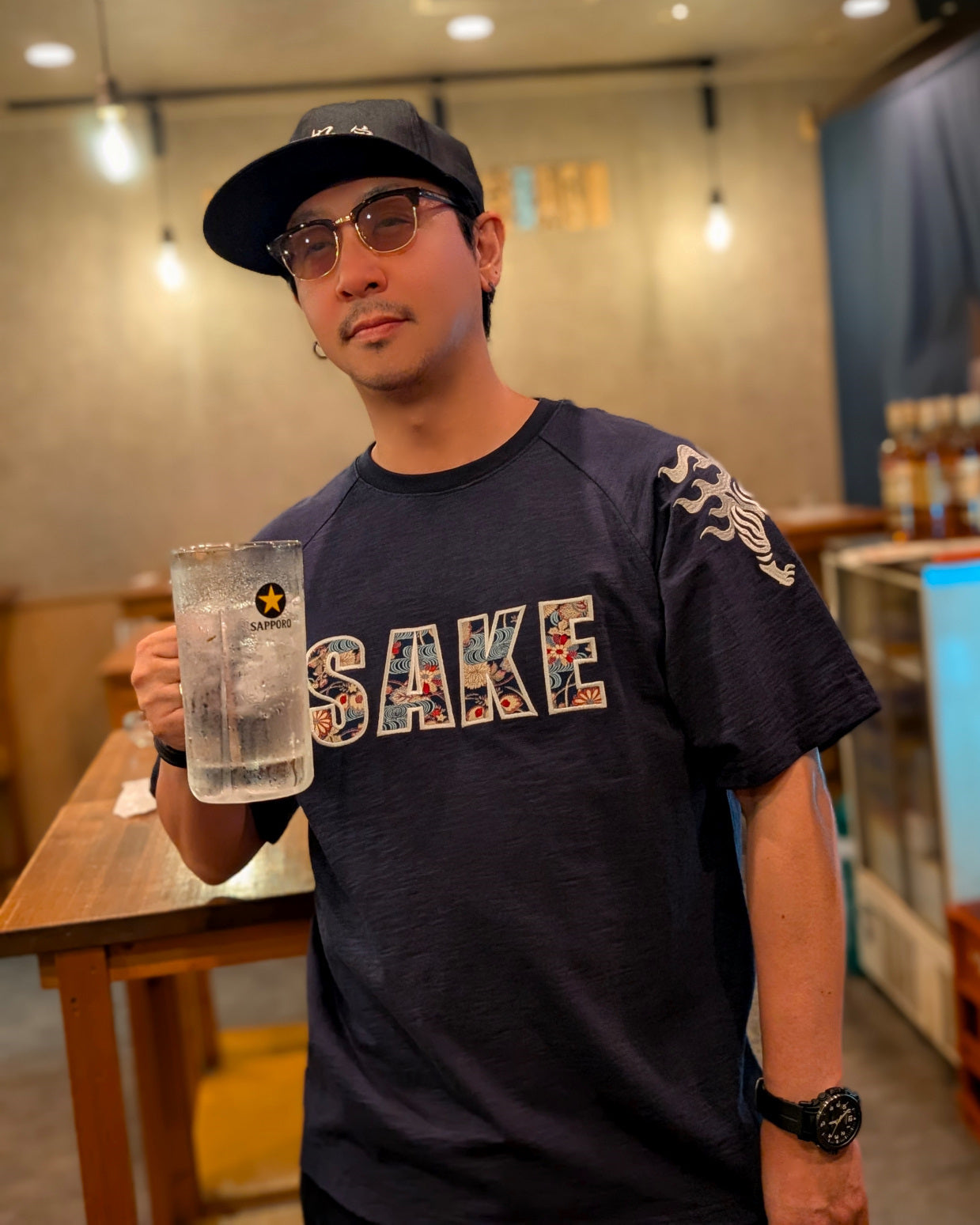 【YOIDORE大吟醸】酒虎小紋 ラグランスリーブTEE (826521)