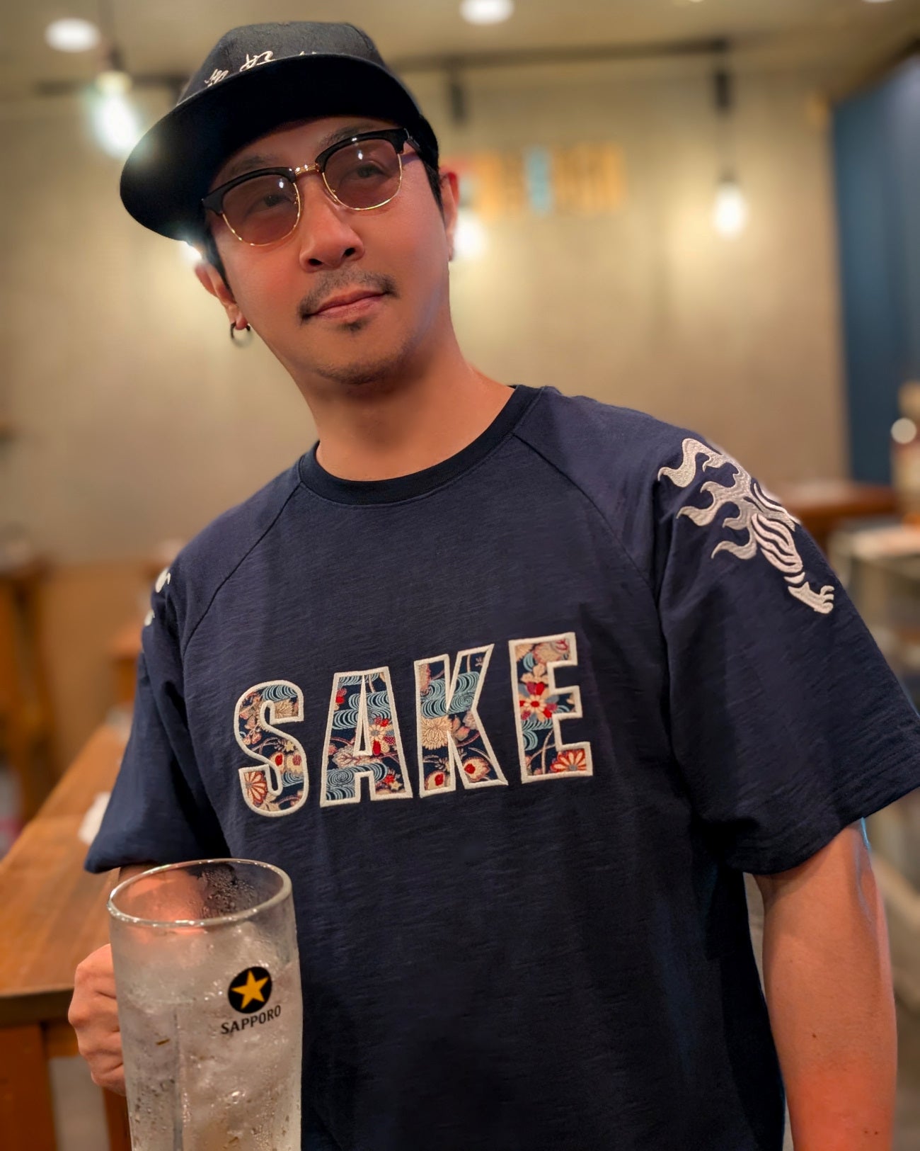 【YOIDORE大吟醸】酒虎小紋 ラグランスリーブTEE (826521)