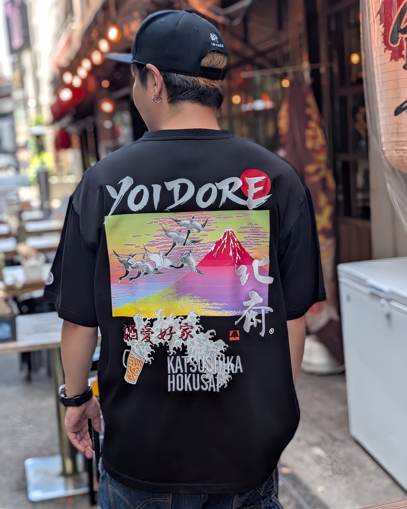 【YOIDORE】葛飾北斎 コラボ 富士山TEE (836227)