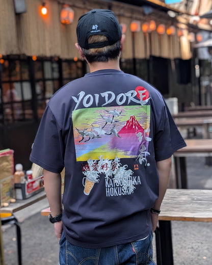 【YOIDORE】葛飾北斎 コラボ 富士山TEE (836227)