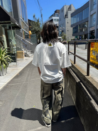 【Y.e(J)ow】ヴィンテージピグメント ROCKグラフィック TEE (125405)