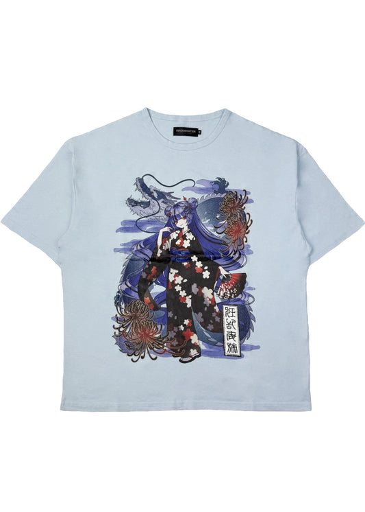 【PSYCHO NATION】× 寝田ルネ  龍着物 TEE (725621)