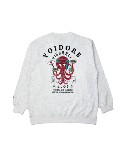 【YOIDORE】ハイボールとたこ焼き クルーネックスウェット (845601)