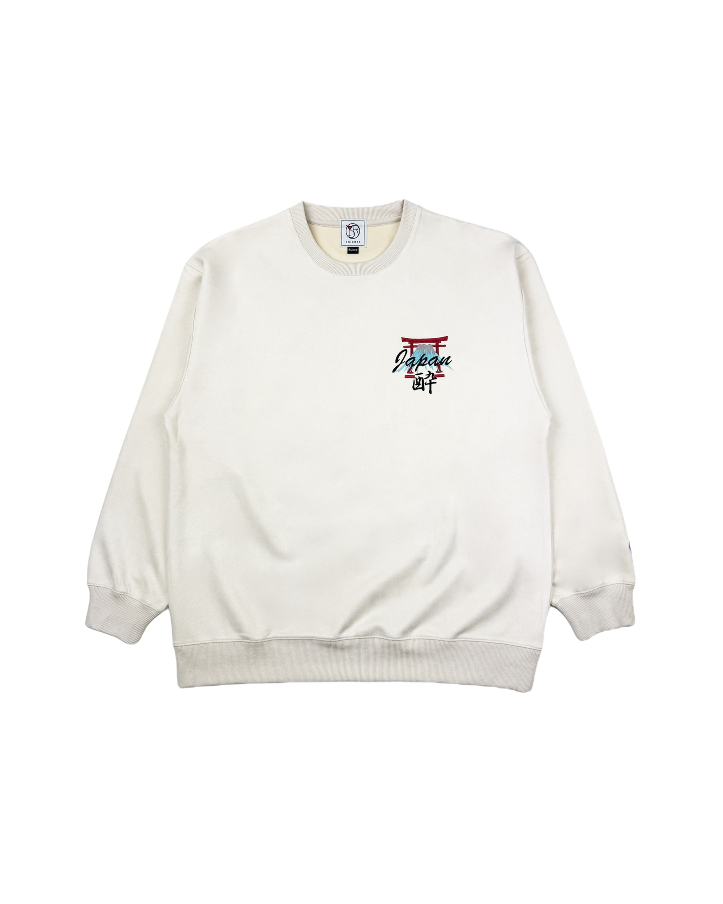 【YOIDORE】 スカ刺繍 スエードタッチ クルーネック (845617)