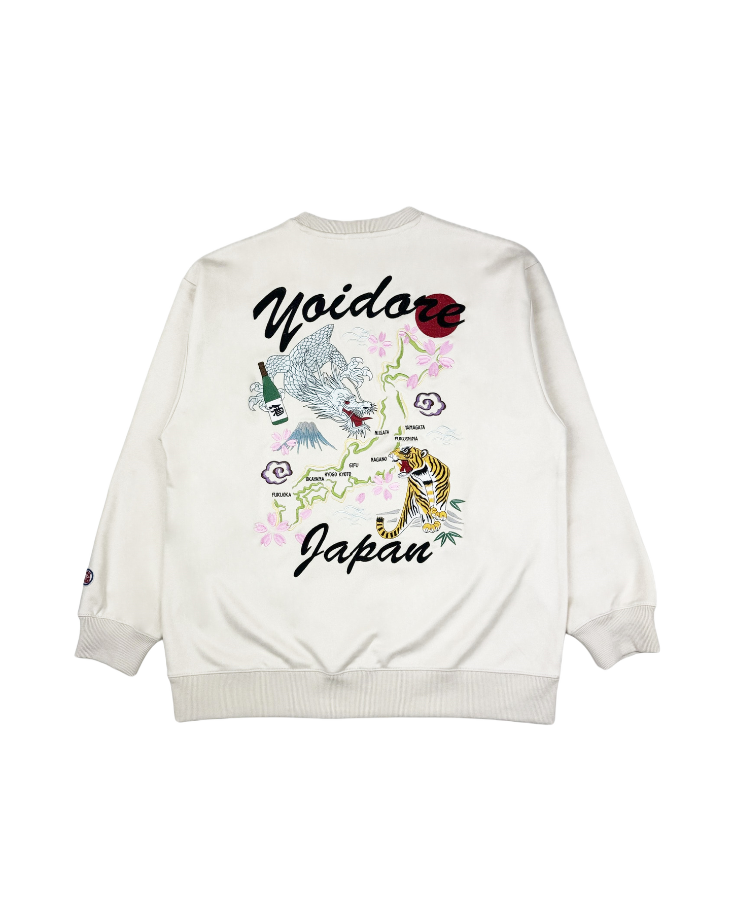 【YOIDORE】 スカ刺繍 スエードタッチ クルーネック (845617)