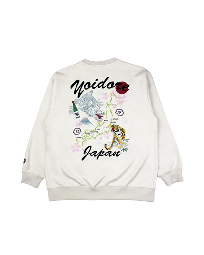 【YOIDORE】 スカ刺繍 スエードタッチ クルーネック (845617)