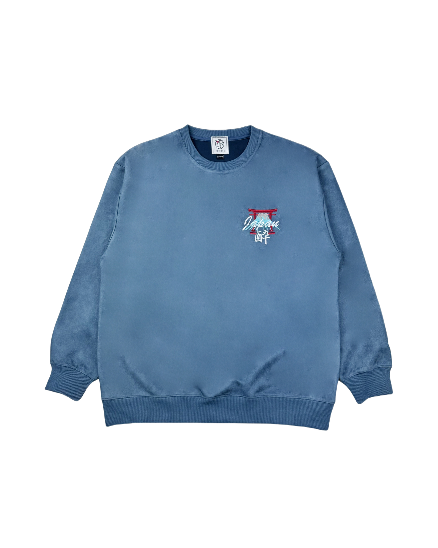 【YOIDORE】 スカ刺繍 スエードタッチ クルーネック (845617)