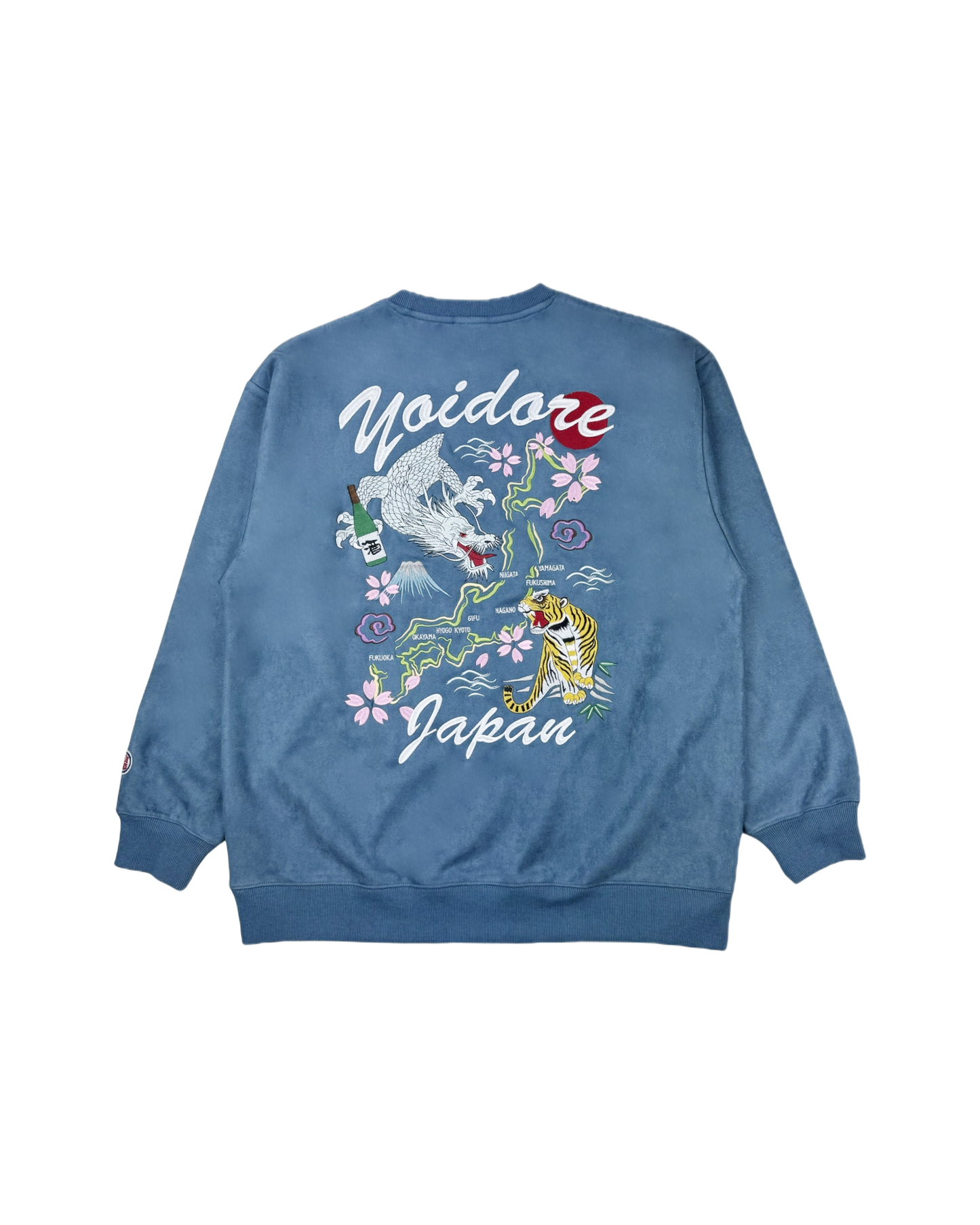 【YOIDORE】 スカ刺繍 スエードタッチ クルーネック (845617)