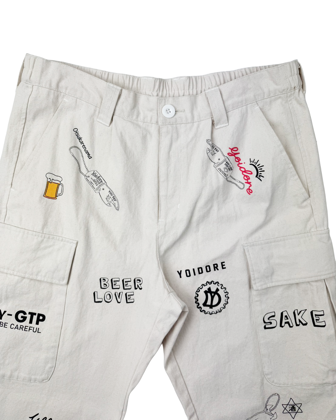 【YOIDORE】 ヴィンテージ栓抜き らくがき カーゴパンツ (816003)