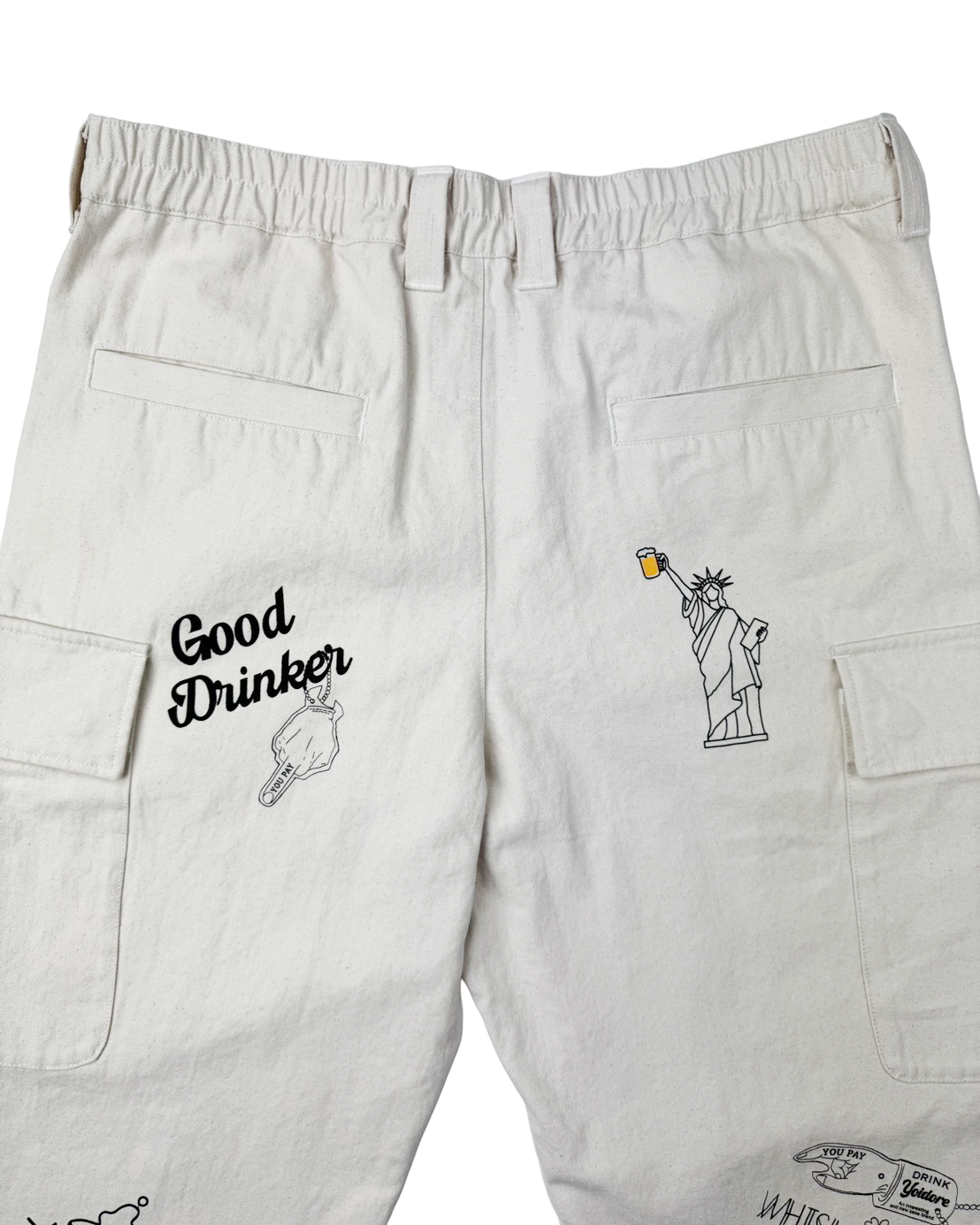 【YOIDORE】 ヴィンテージ栓抜き らくがき カーゴパンツ (816003)