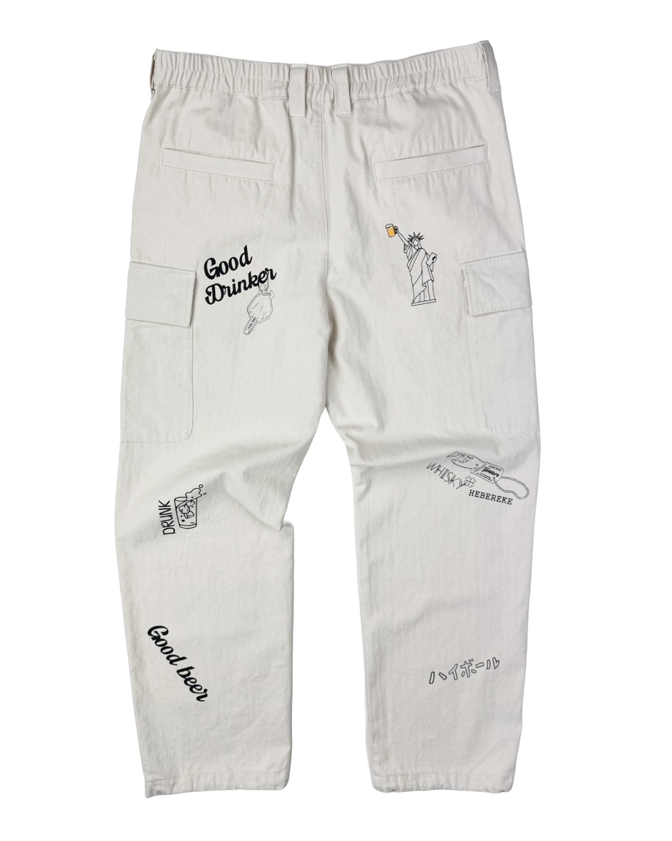 【YOIDORE】 ヴィンテージ栓抜き らくがき カーゴパンツ (816003)