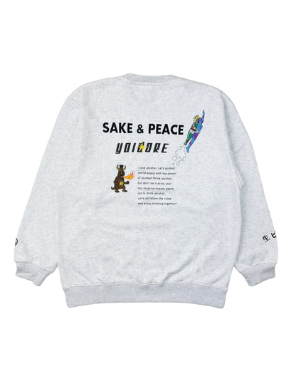 【YOIDORE】SAKE&PEACE クルーネックスウェット (816602)