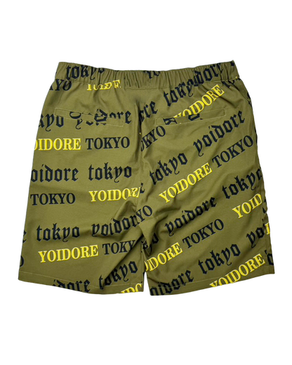 【YOIDORE】酒総柄 リバーシブルショートパンツ(826004)