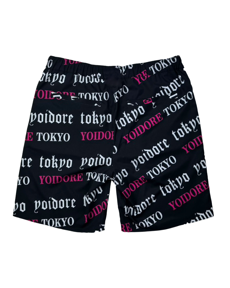 【YOIDORE】酒総柄 リバーシブルショートパンツ(826004)