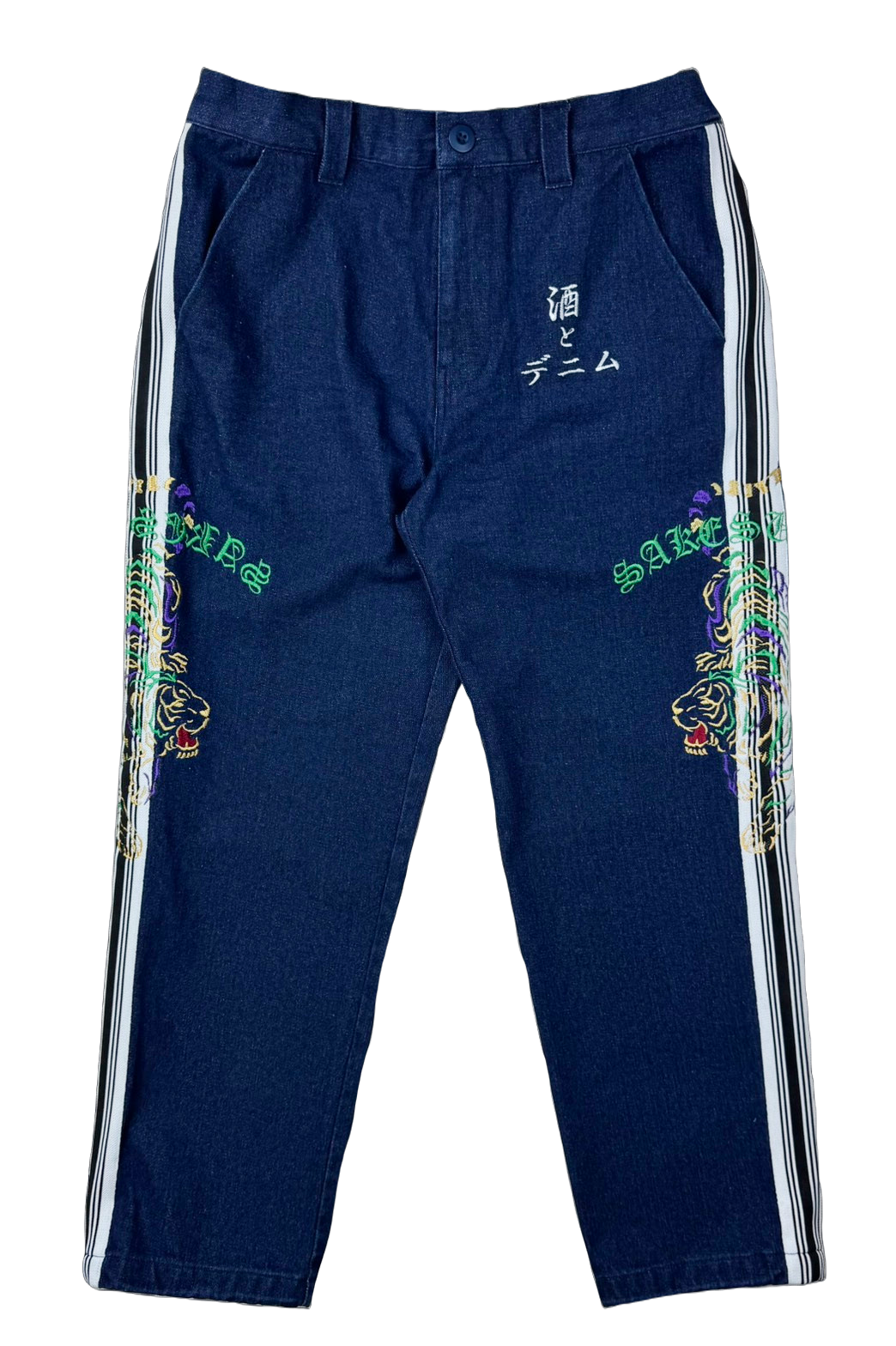 【YOIDORE】 酒とデニム サイドライン 刺繍パンツ (826006)