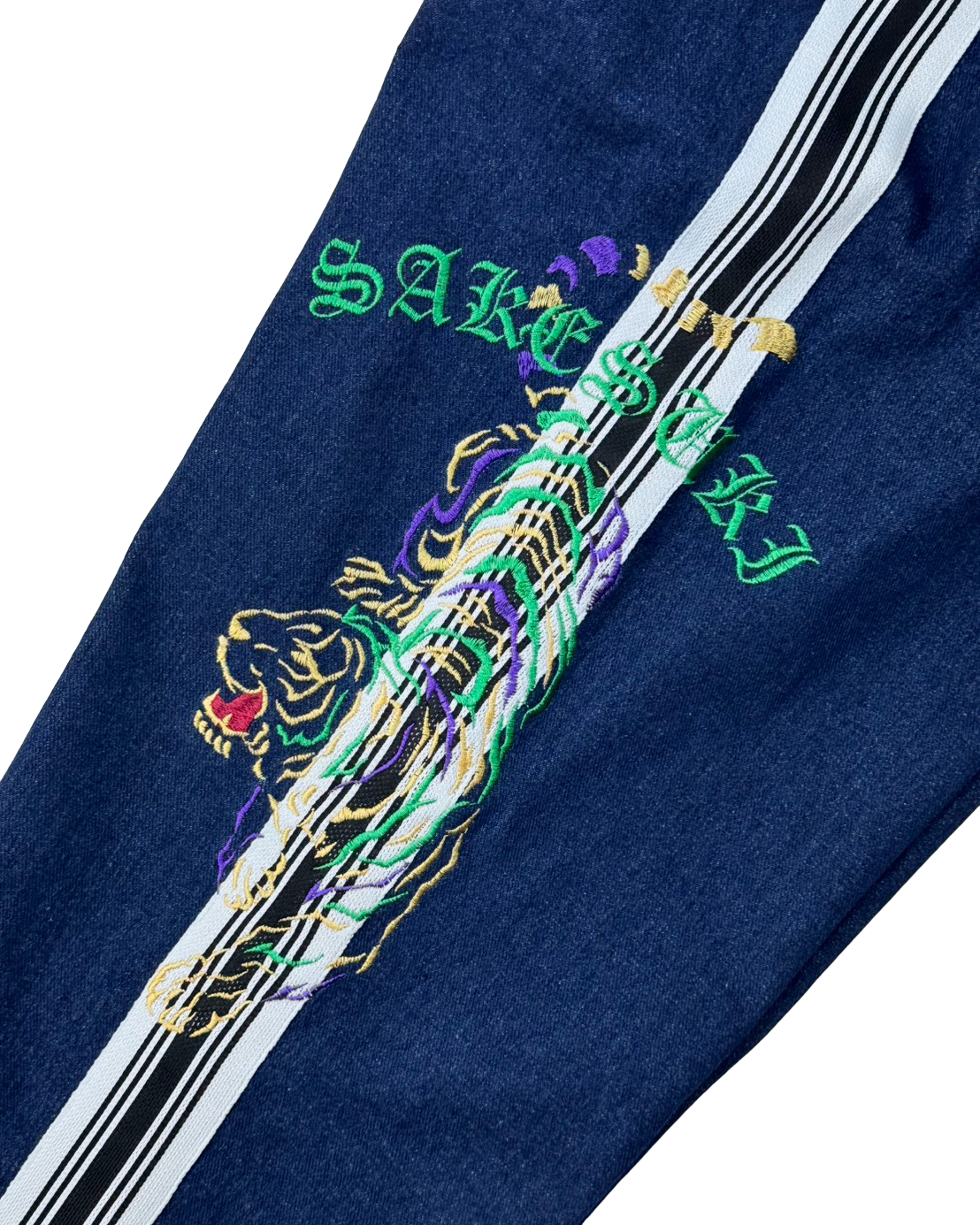 【YOIDORE】 酒とデニム サイドライン 刺繍パンツ (826006)