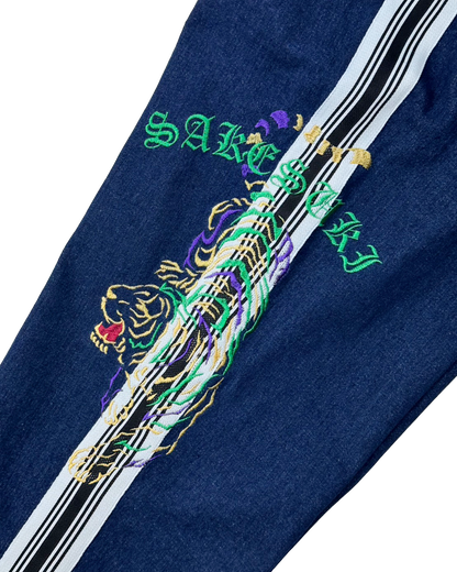 【YOIDORE】 酒とデニム サイドライン 刺繍パンツ (826006)