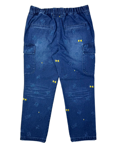 【YOIDORE】酒総柄刺繍 カーゴパンツ (826007)