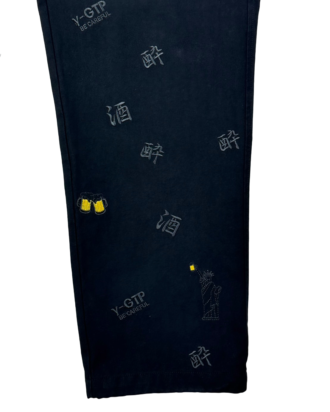 【YOIDORE】酒総柄刺繍 カーゴパンツ (826007)