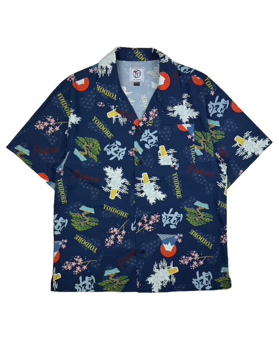 【YOIDORE】酒 JAPAN 総柄シャツ (826001)