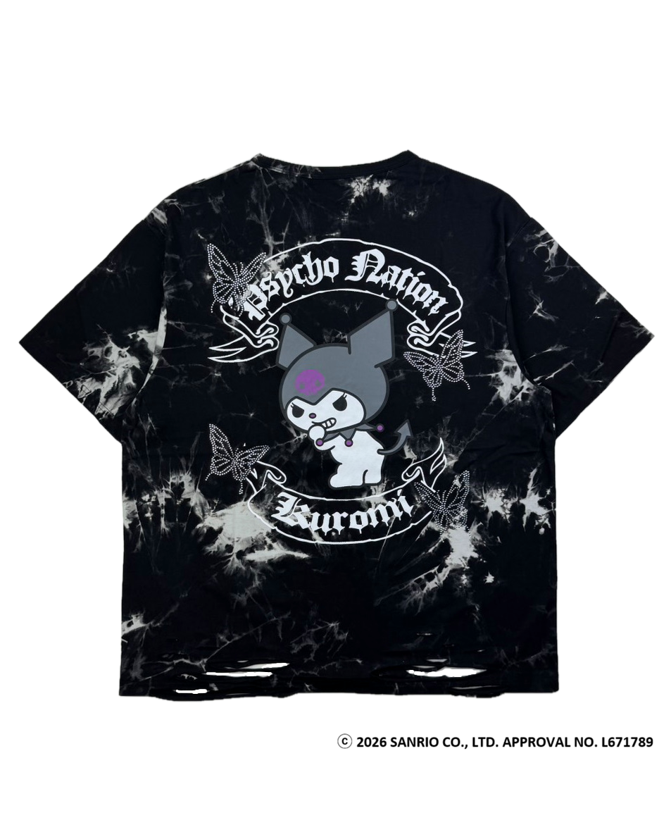 【PSYCHO NATION × KUROMI】バタフライストーンTEE(726811)
