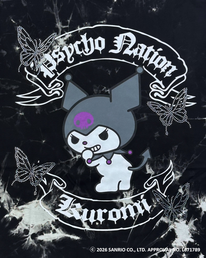 【PSYCHO NATION × KUROMI】バタフライストーンTEE(726811)