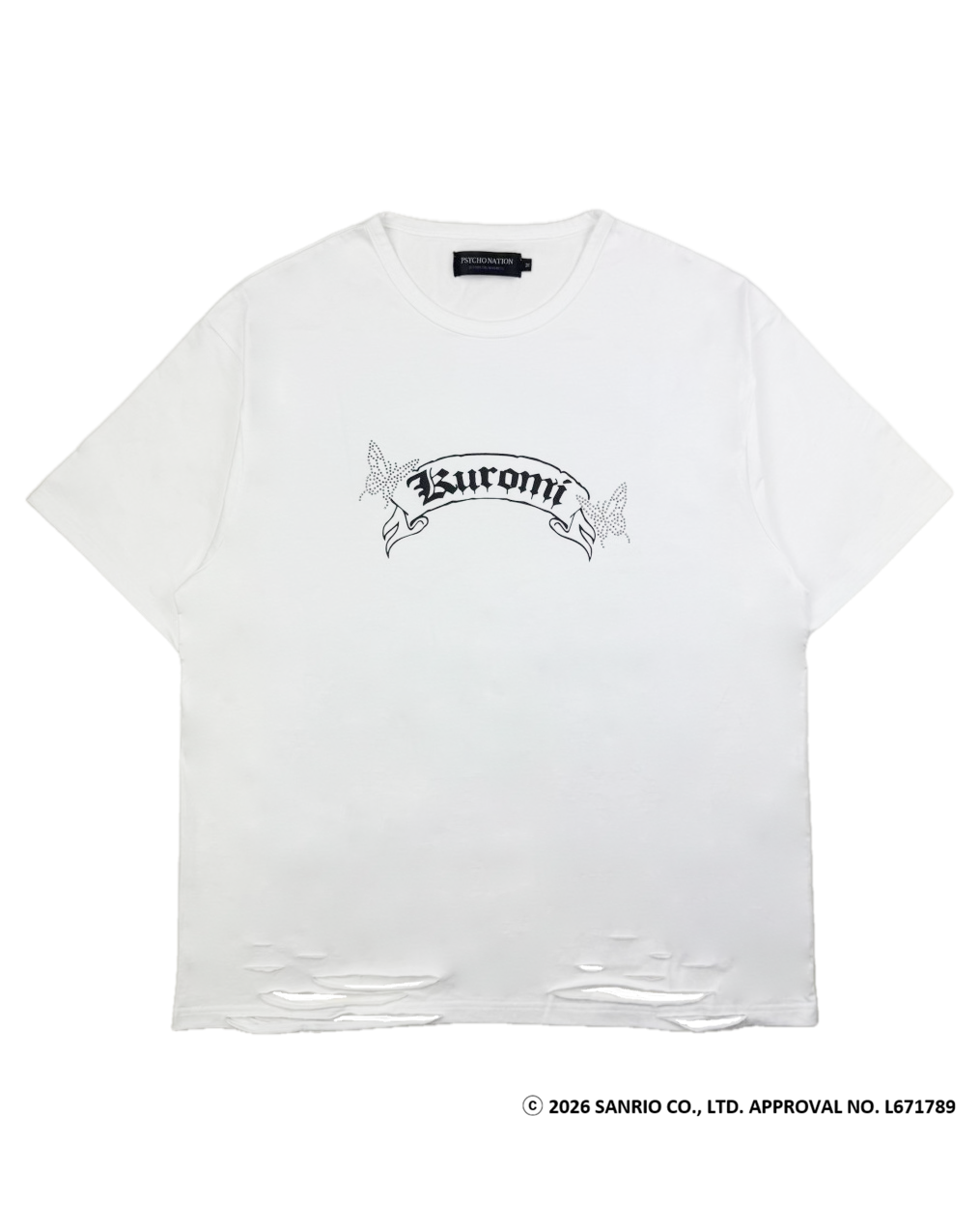 【PSYCHO NATION × KUROMI】バタフライストーンTEE(726811)
